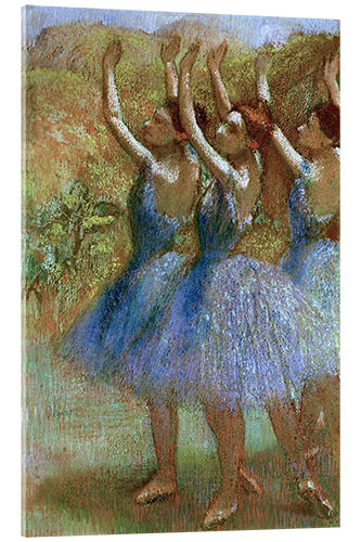 Acrylic print Three dancers in blue