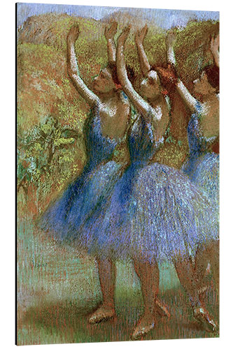 Aluminium print Three dancers in blue