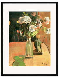 Gerahmter Kunstdruck Rosen und Statuette