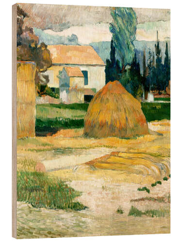 Wood print Farm House in Arles