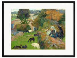 Gerahmter Kunstdruck Bretonische Schäferin