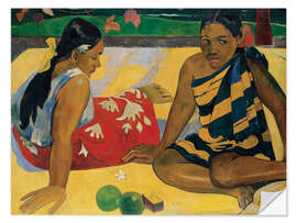 Selvklebende plakat Parau api (Two Women of Tahiti)