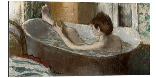 Gallery print Woman washing her leg