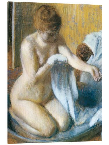 Acrylic print Woman in a Tub