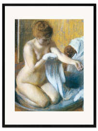 Impressão artística com moldura Woman in a Tub