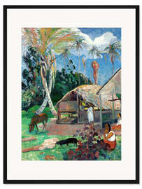 Gerahmter Kunstdruck Die schwarzen Schweine