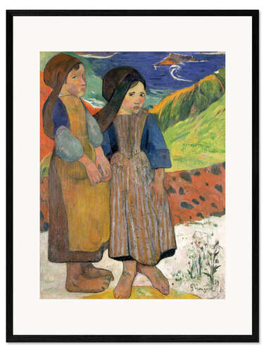 Framed art print Little Breton Girls