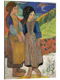 Magnettafel Bretonische Mädchen an der Küste