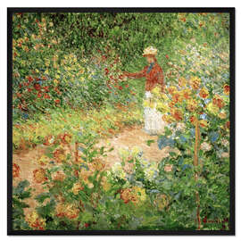 Gerahmter Kunstdruck Monets Garten in Giverny