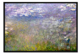 Gerahmter Kunstdruck Seerosen, Agapanthus (rechte Tafel)