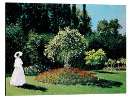 Magnettafel Dame im Garten