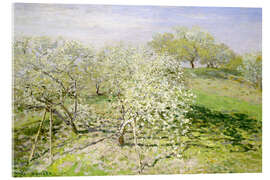 Acrylglasbild  Blühende Apfelbäume im Frühling - Claude Monet