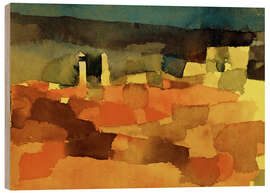 Holzbild Skizze von Sidi Bou Said - Paul Klee