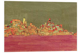 Hartschaumbild Zweihügel Stadt