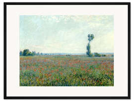 Gerahmter Kunstdruck Feld mit Mohnblumen
