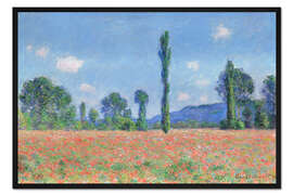 Gerahmter Kunstdruck Mohnfeld
