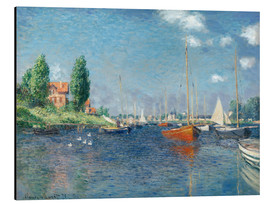 Tableau en aluminium  Les bateaux rouges, Argenteuil - Claude Monet