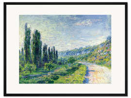 Gerahmter Kunstdruck Straße nach Vétheuil