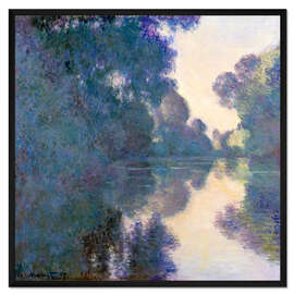 Gerahmter Kunstdruck Morgen an der Seine, nahe Giverny