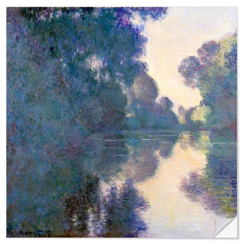 Vinilo para la pared Morning on the Seine near Giverny