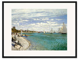 Gerahmter Kunstdruck Regatta in Sainte-Adresse
