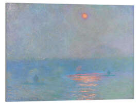 Magnettafel Waterloo-Brücke, Sonne im Nebel