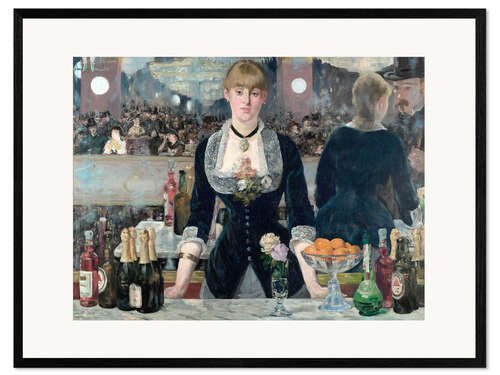 Ingelijste kunstdruk Een bar in de Folies-Bergère