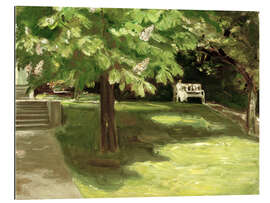 Cuadro de plexi-alu Garden bench under the chestnut
