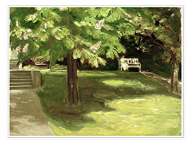 Plakat Garden bench under the chestnut