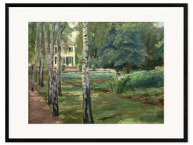 Plakat artystyczny premium w ramie Birch Avenue in the Wannsee Garden Facing West