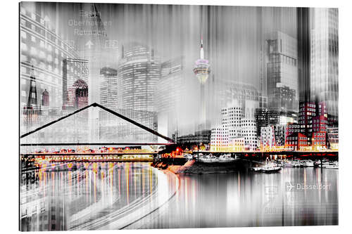 Gallery Print Düsseldorfer Skyline, abstrakt
