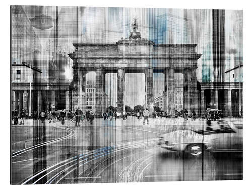 Quadro em alumínio Berlin Cityscape Brandenburger Tor