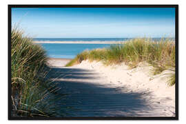 Gerahmter Kunstdruck Langeoog - Strandweg