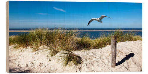 Hout print North Sea - Langeoog