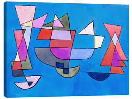 Canvas-taulu  Sailing boats - Paul Klee