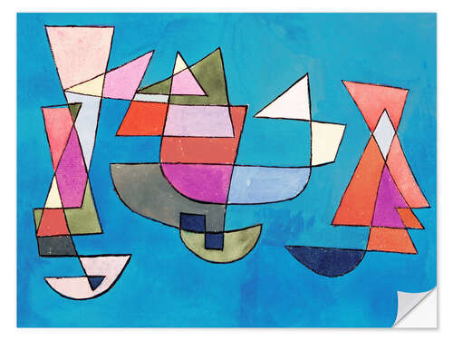 Selvklebende plakat Sailing Boats