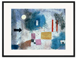 Gerahmter Kunstdruck Rote Säulen vorbeiziehend1928