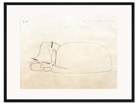 Gerahmter Kunstdruck Schlummernde Katze