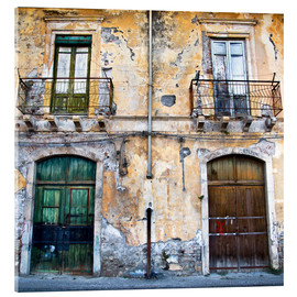 Acrylglasbild  Fassade - Giardini Naxos - Sizilien - CAPTAIN SILVA