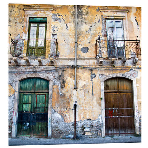 Acrylic print Facade - Giardini Naxos - Sicily