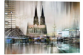 Gallery print Abstract skyline in Cologne, Germany