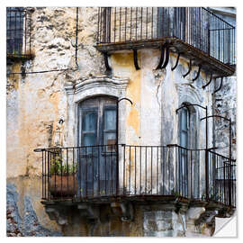 Vinilo para la pared Facade - balconies - Forza d'Agro