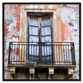 Gerahmter Kunstdruck Märchenhafte, Sizilianische Hausfassade