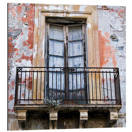Magnettafel Märchenhafte, Sizilianische Hausfassade