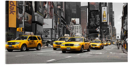 Tableau en verre acrylique Les taxis de New York