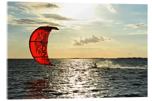 Cuadro de metacrilato Kite surfers en alta mar