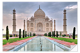 Selvklebende plakat Taj Mahal - Mausoleum in Agra