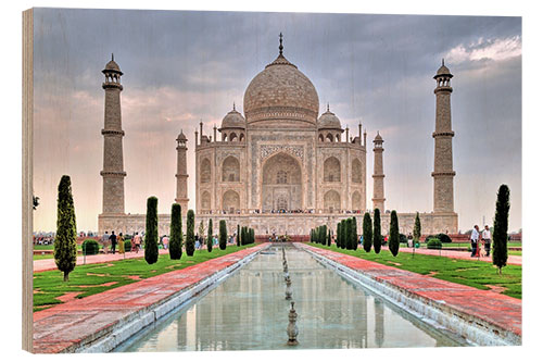 Wood print Taj Mahal - Mausoleum in Agra