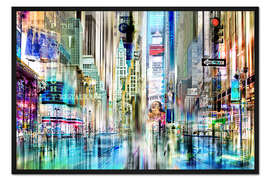 Gerahmter Kunstdruck Times Square New York (Collage)