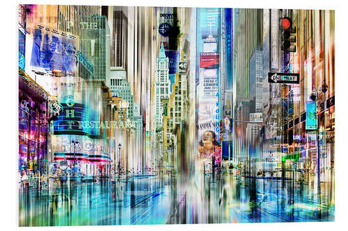 Tableau en PVC Times Square abstrait